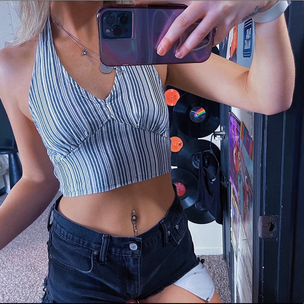 Pinstriped American Eagle Halter
